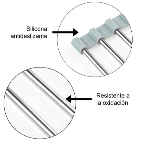 ESCURRIDOR INOXIDABLE PLEGABLE Y ENROLLABLE