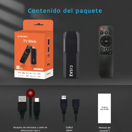 TV STICK 4K ANDROID 8GB RAM 128GB DE MEMORIA INTERNA CON MAGIS TV ACTUALIZADA 2025