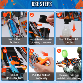 PISTOLA DE HIDROGEL ORBEEZ AUTOMATICA RECARGABLE
