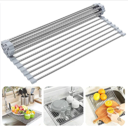 ESCURRIDOR INOXIDABLE PLEGABLE Y ENROLLABLE