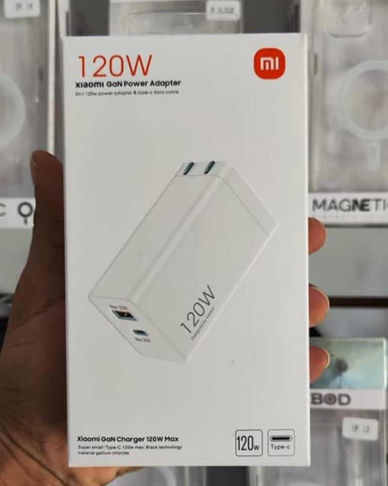 Cargador Xiaomi de 120W Doble Puerto Con Cable Tipo C Carga Ultra Rapida
