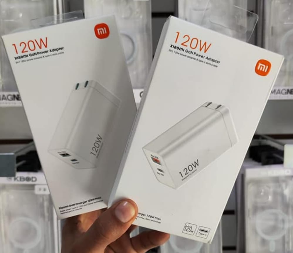 Cargador Xiaomi de 120W Doble Puerto Con Cable Tipo C Carga Ultra Rapida