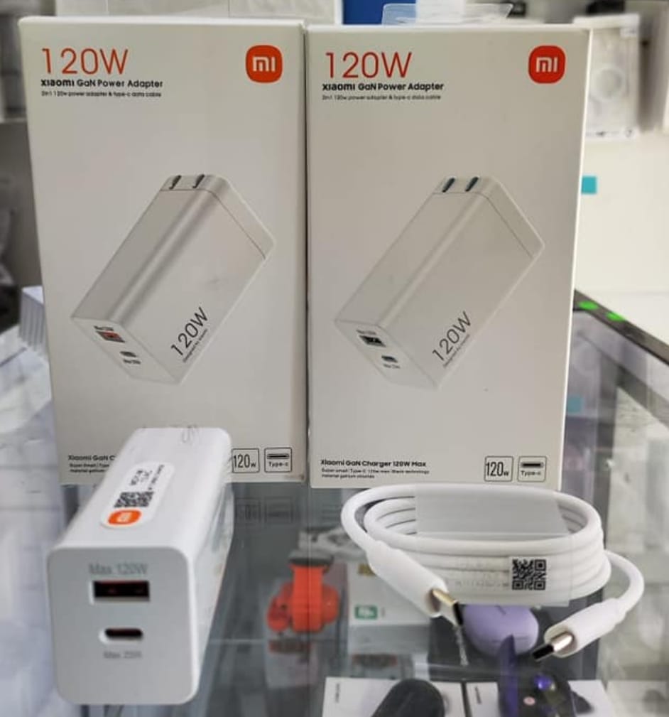 Cargador Xiaomi de 120W Doble Puerto Con Cable Tipo C Carga Ultra Rapida