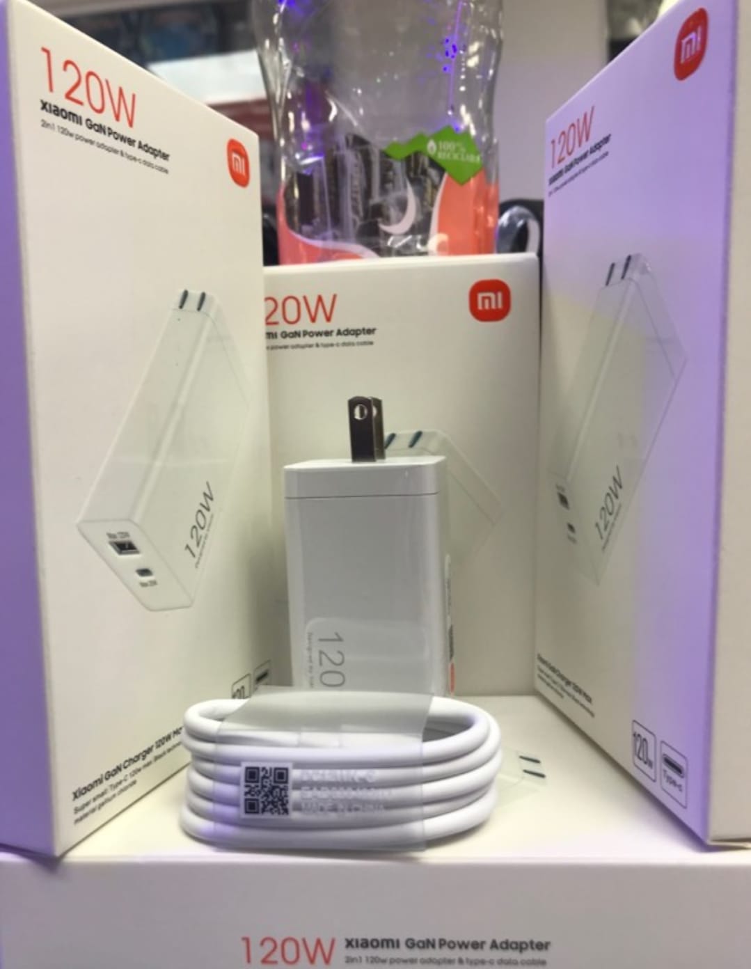 Cargador Xiaomi de 120W Doble Puerto Con Cable Tipo C Carga Ultra Rapida