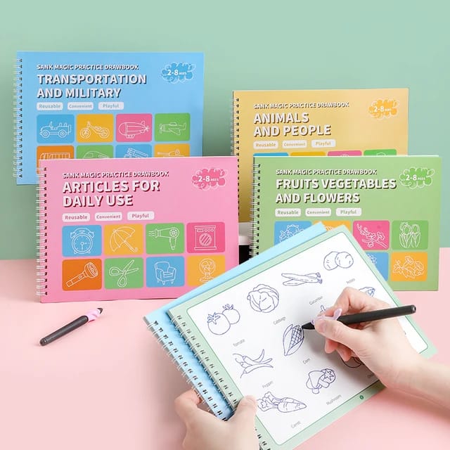 LIBROS DE CALIGRAFIA Y APRENDIZAJE SET X4