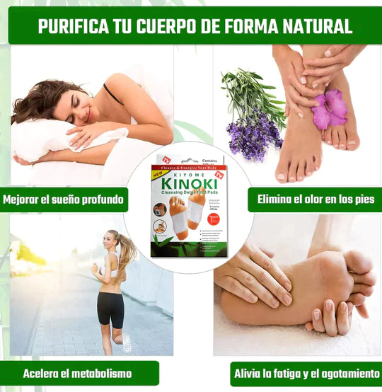 PARCHES KINOKI ELIMINADOR DE TOXINAS DEL CUERPO PROMOCION X 3 CAJAS