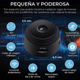 Mini Camara Espia con Modo Nocturno