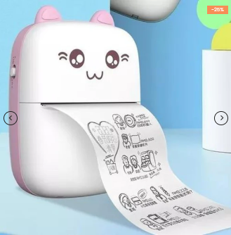 MINI IMPRESORA TERMICA PORTATIL CON ROLLO DE PAPEL