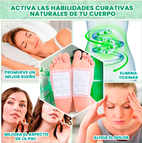 PARCHES KINOKI ELIMINADOR DE TOXINAS DEL CUERPO PROMOCION X 3 CAJAS