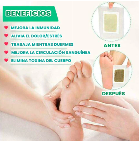 PARCHES KINOKI ELIMINADOR DE TOXINAS DEL CUERPO PROMOCION X 3 CAJAS