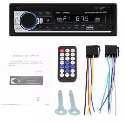 Radio Universal para Carro Bluetooth USB Micro SD Auxiliar 3.5mm