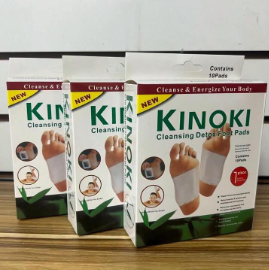 PARCHES KINOKI ELIMINADOR DE TOXINAS  DEL CUERPO PROMOCION X 3 CAJAS