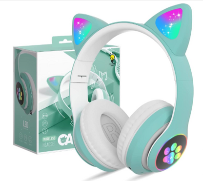 Auriculares Bluetooth Orejas De Gato RGB