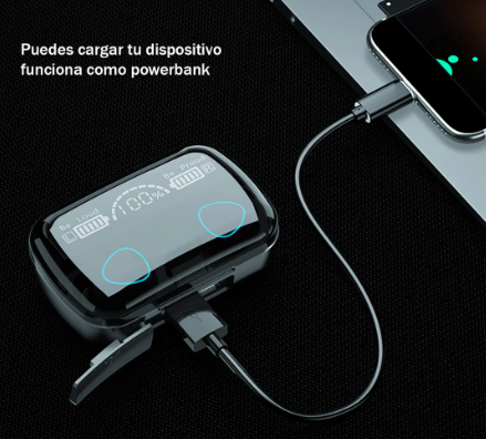 Audífonos inalambricos M10 con Power Bank