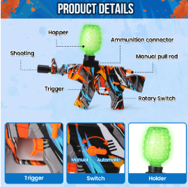 PISTOLA DE HIDROGEL ORBEEZ AUTOMATICA RECARGABLE