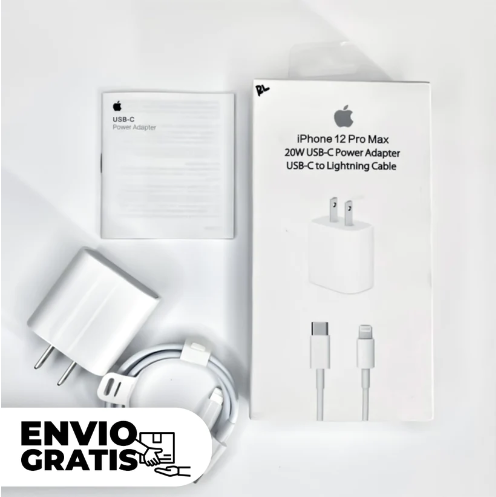 CARGADOR PARA IPHONE DE 25 W CON CABLE DE DATOS DE 1 METRO