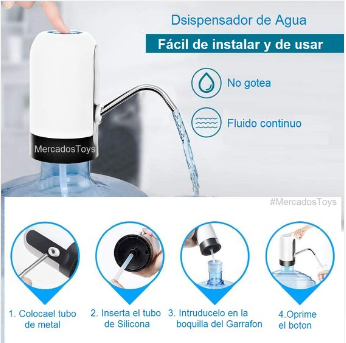 DISPENSADOR DE AGUA AUTOMATICO RECARGABLE