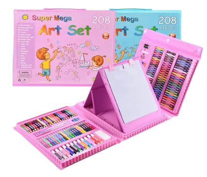 SET MALETA DE ARTE Y DIBUJO PARA NIÑOS 208 PIEZAS