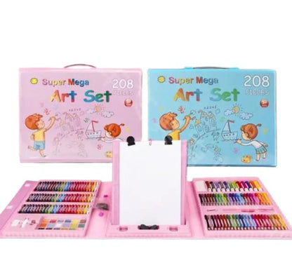 SET MALETA DE ARTE Y DIBUJO PARA NIÑOS 208 PIEZAS