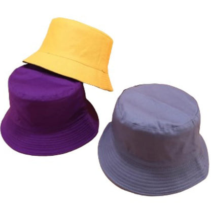 Gorro Sombrero Pesquero Tipo Bucket Hat Doble Faz Unicolor
