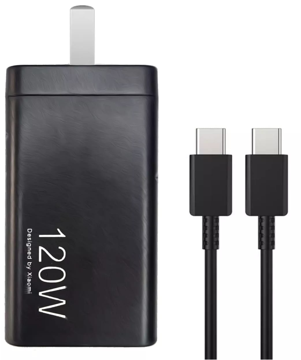 CARGADOR CARGA RAPIDA XIAOMI DE 120 W DOBLE PUERTO CON CABLE TIPO C A TIPO C