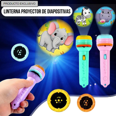 LINTERNA PROYECTORA DE ANIMALES PARA NIÑOS