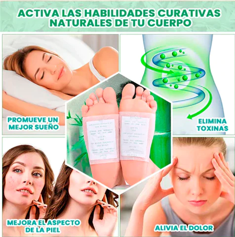 PARCHES KINOKI ELIMINADOR DE TOXINAS  DEL CUERPO PROMOCION X 3 CAJAS