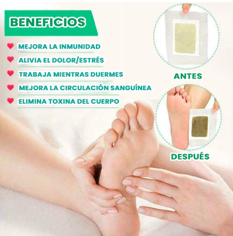 PARCHES KINOKI ELIMINADOR DE TOXINAS  DEL CUERPO PROMOCION X 3 CAJAS