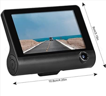 Cámara DVR para Carro con 3 Lentes Full HD: Seguridad y Visión Total en la Carretera