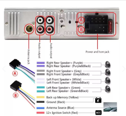 Radio Universal para Carro Bluetooth USB Micro SD Auxiliar 3.5mm