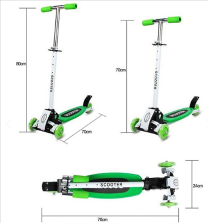 Scooter Monopatín Patineta de 3 Ruedas en Aluminio para Niños