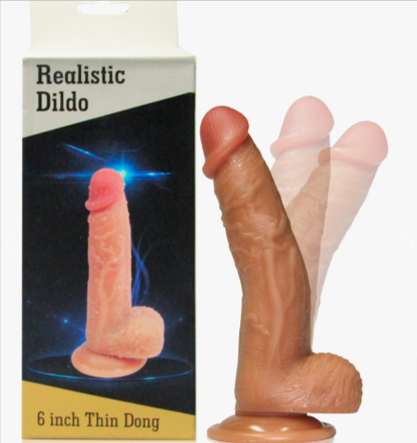 Z - DILDO REALISTA 6 INCH CON CHUPA ADERIBLE Y ADORABLE