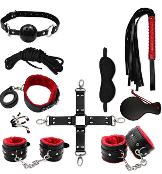 Kit sexual Erótico Sadomasoquismo Deluxe Bondage 50 Sombras de Grey