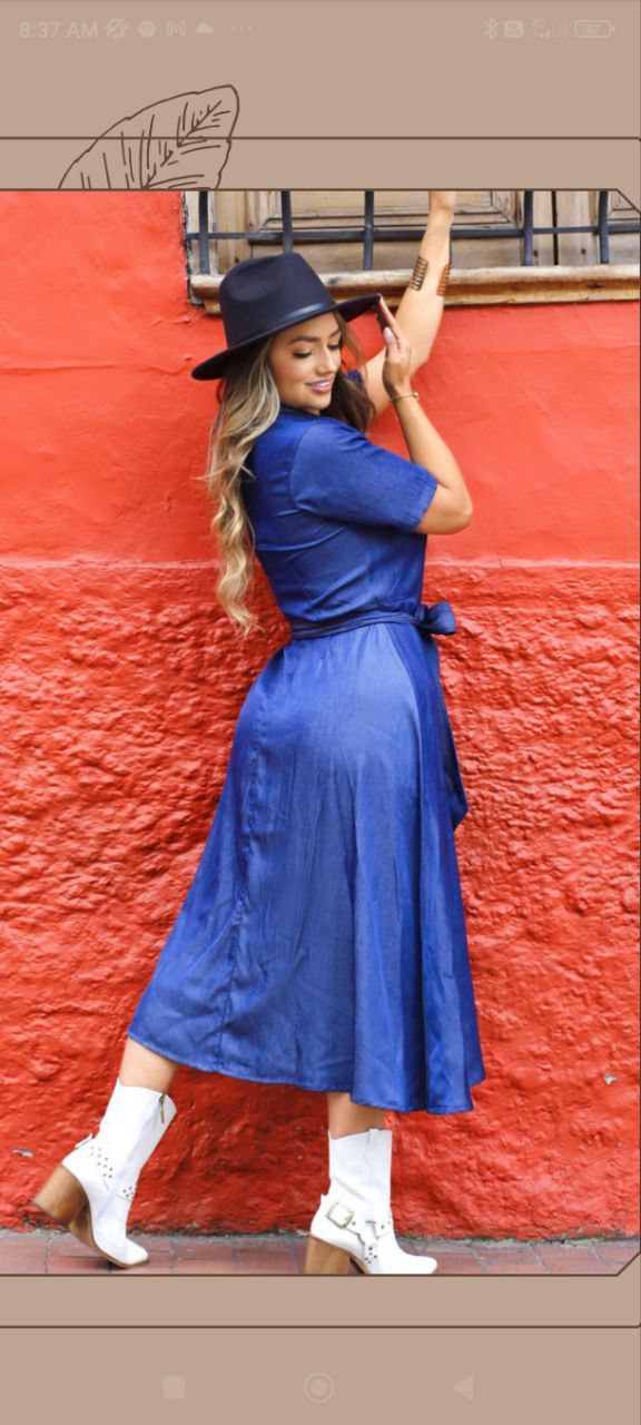 Vestido Roma Plus en Chambray: Elegancia y Comodidad para Cualquier Ocasión