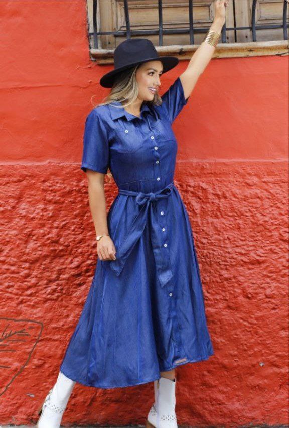 Vestido Roma Plus en Chambray: Elegancia y Comodidad para Cualquier Ocasión